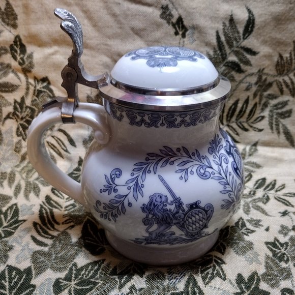 🎬Vintage🎬 Original Modell Alt Tettau-Royal-Anno 1800 Pewter Lidded Stein - Picture 3 of 8